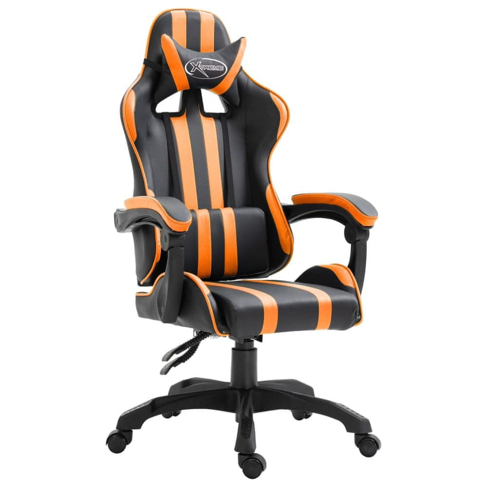 Petromila vidaXL Herná stolička, oranžová, umelá koža